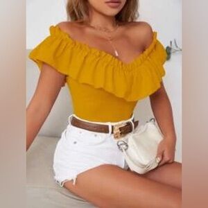 COPY - Yellow Off Shoulder Blouse